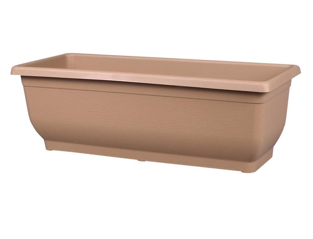 Truhlík samozavlažovací TORENIE MODERN 50cm světle hnědý matný