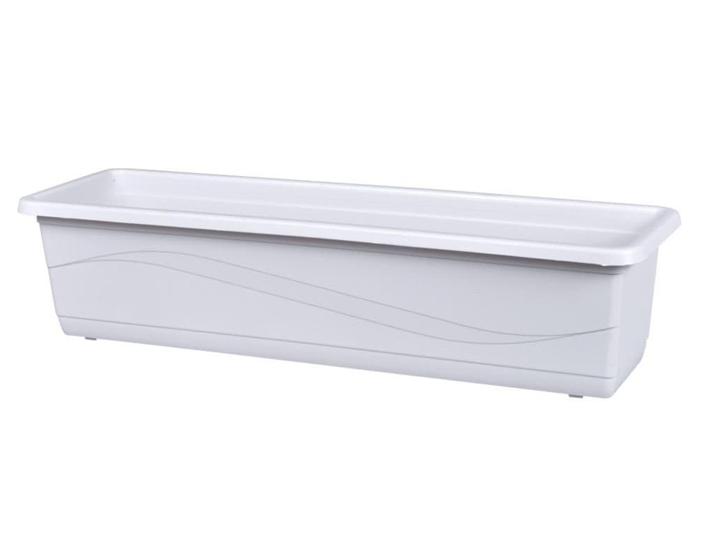 Truhlík LOBELIA MODERN plastový matný bílý 40cm