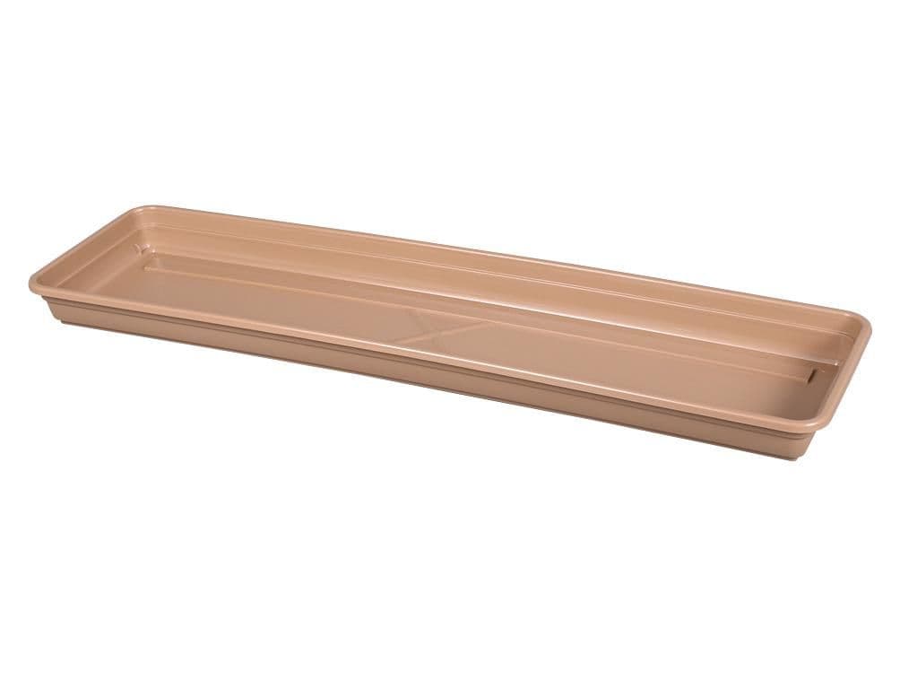 Podmiska pod truhlík Lobelia Modern 40cm, sv.hnědý mat