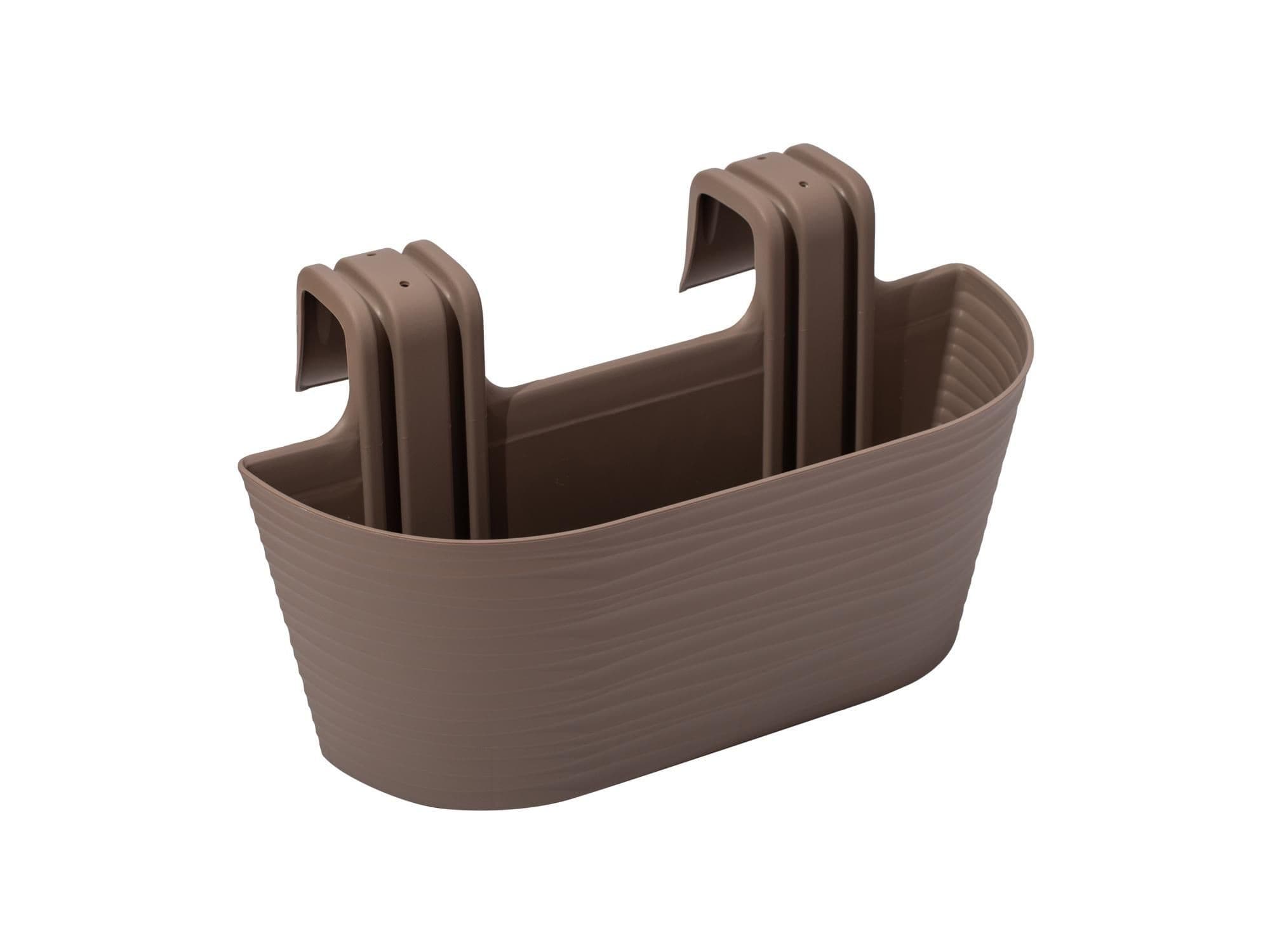 Truhlík FINESA Gardino 44x15x24,5cm, moka na zábradlí