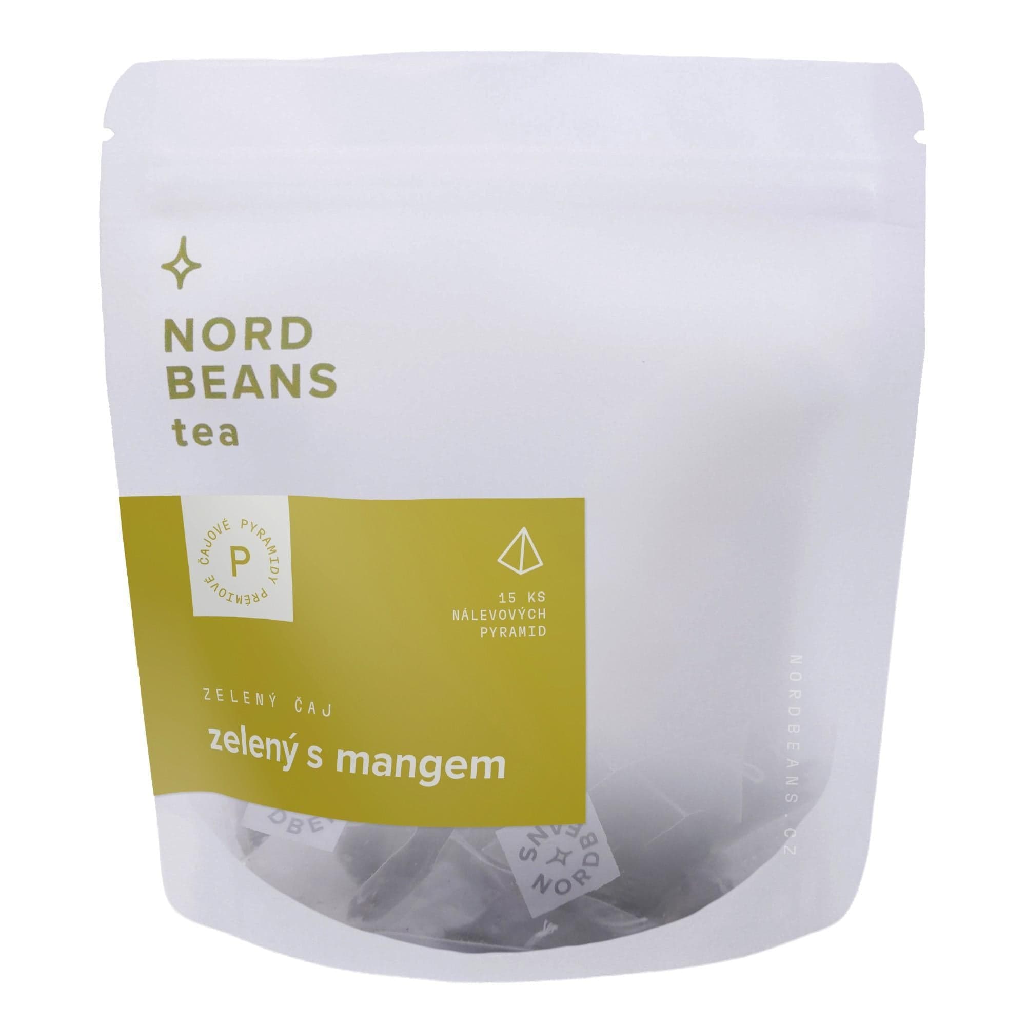 Nordbeans Tea Zelený s mangem Pyramidy