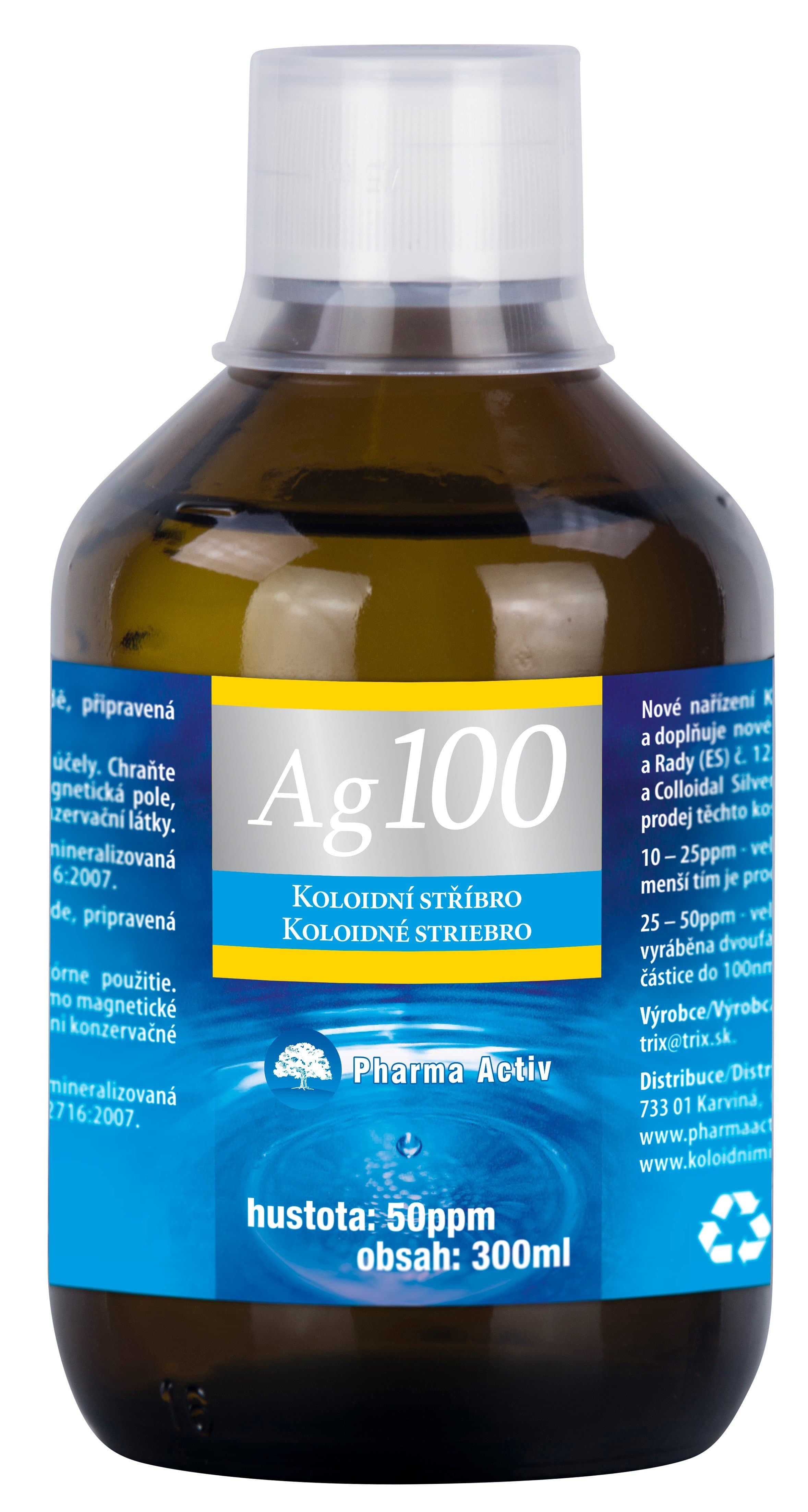 Koloidní stříbro Ag100 50ppm 300ml
