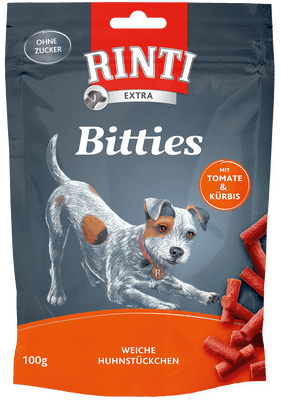Rinti Bitties kuře s rajčaty a dýní, pochoutka pro psy