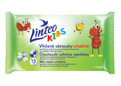 Linteo Vlhčené ubrousky školní
