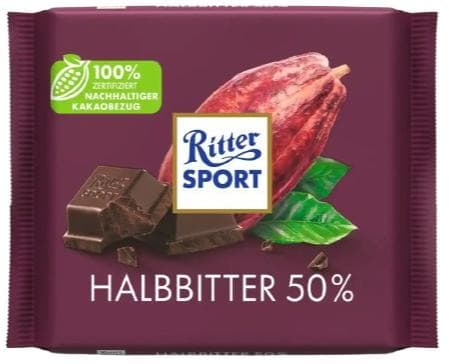 Ritter Sport Polohořká čokoláda