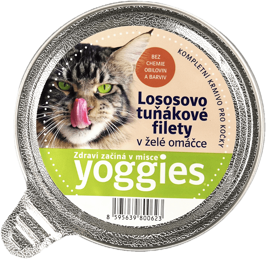 Yoggies Mistička pro kočky s lososem a tuňákem v želé omáčce