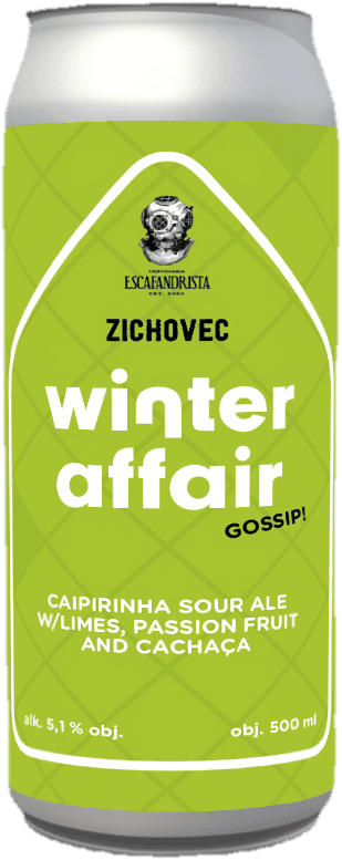 Zichovec Winter Affair Gossip Cervejaria Escafandrista Caipirinha Sour 12 plech