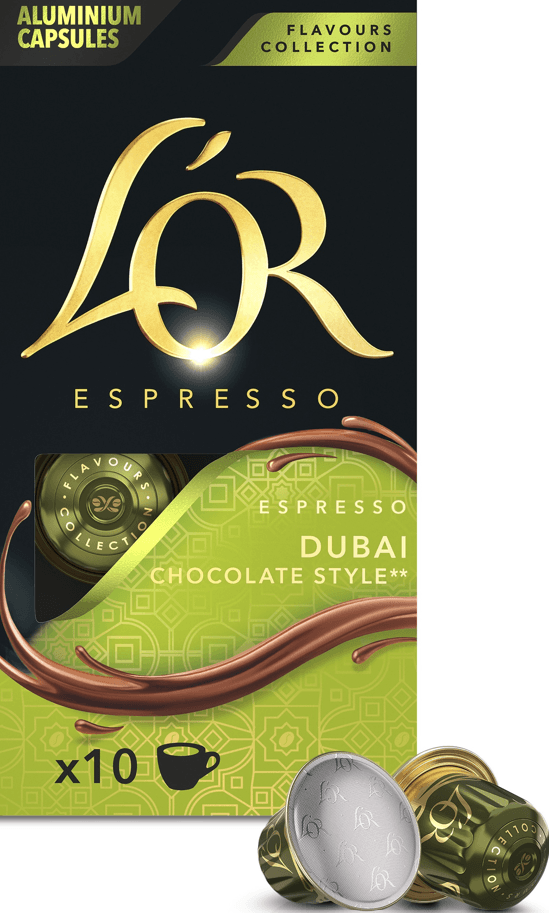 L'OR Espresso Dubai Chocolate Style kapsle pro kávovary Nespresso Original