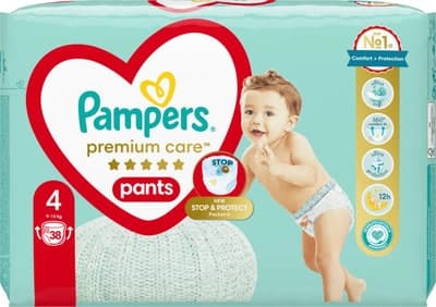 Pampers Pants Premium Care Plenkové kalhotky vel. 4 (9-15kg)