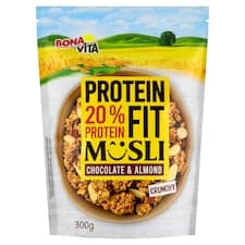 Bona Vita Protein Fit křupavé müsli s proteinem, čokoládou a mandlemi 250g