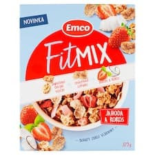 Emco Fitmix jahoda a kokos 375g