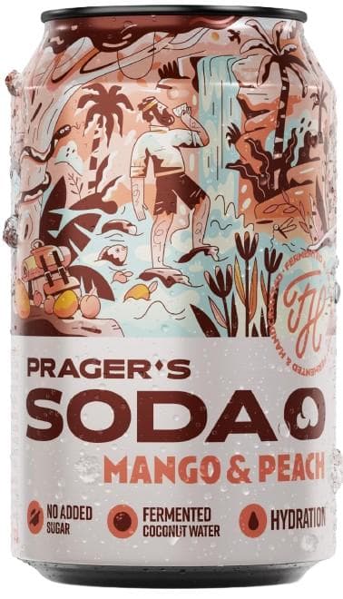 Prager's Soda Mango & Peach