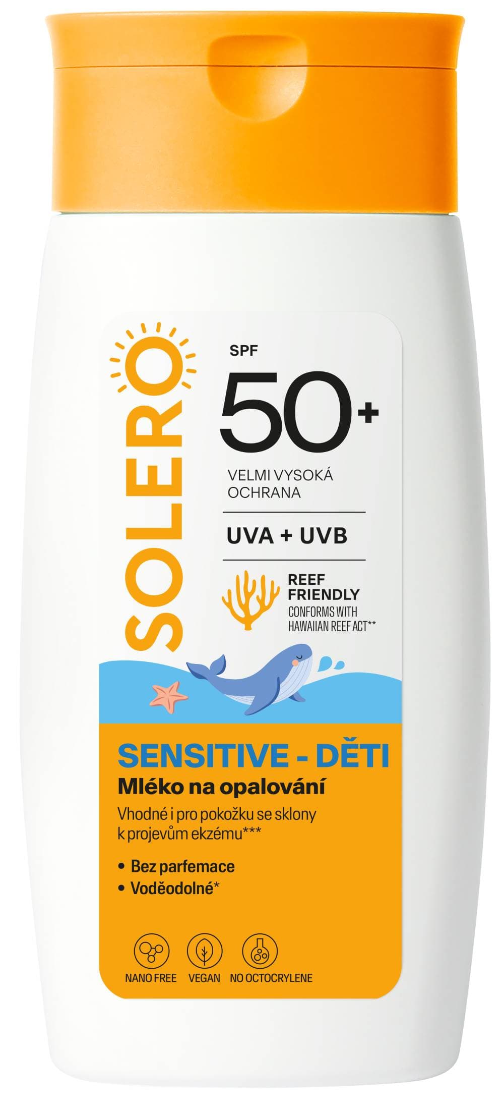 SOLERO Mléko na opal.SENSITIVE DĚTI SPF50+ 200ml