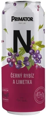 Primátor Nealko černý rybíz a limetka