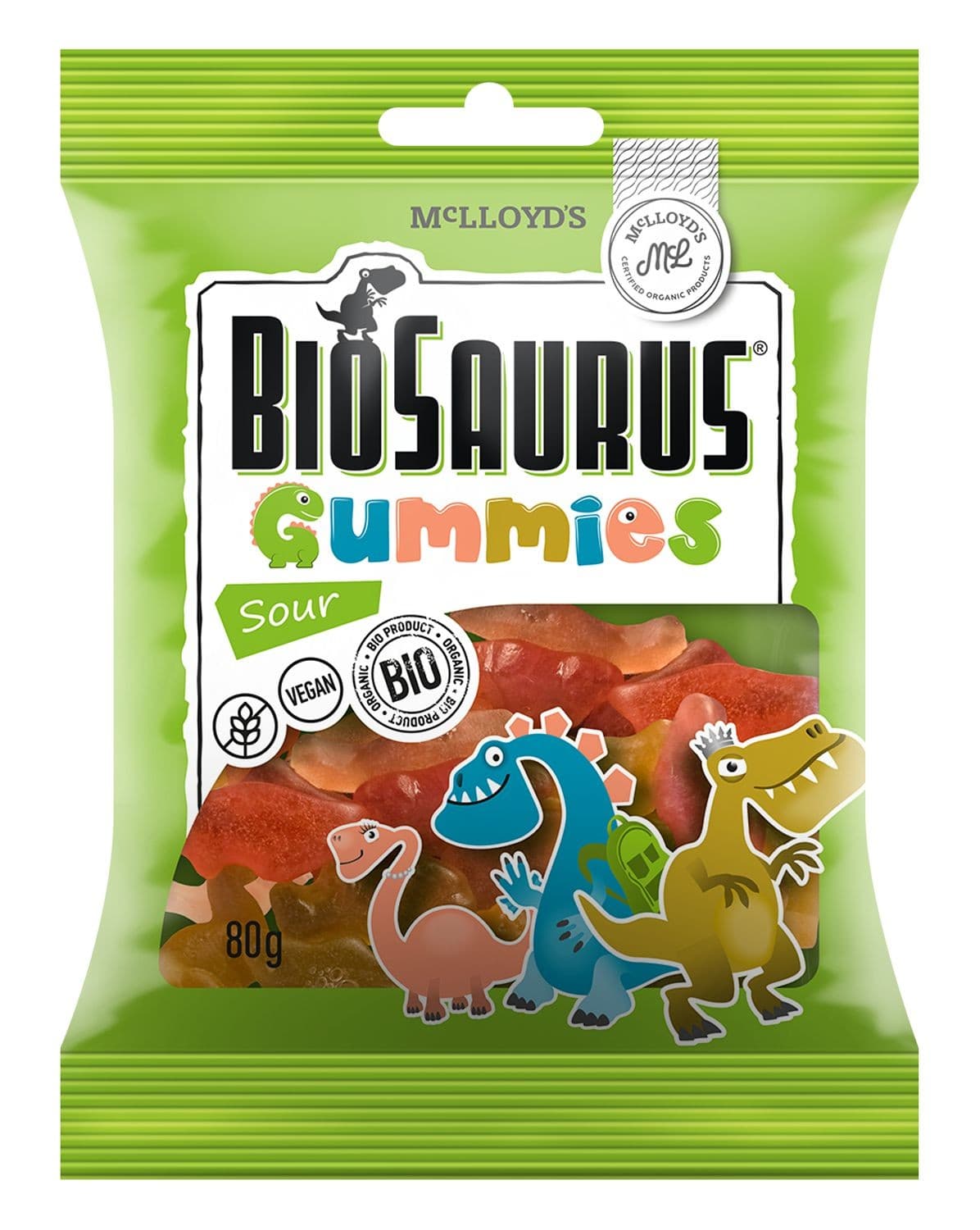 BIO Gummies Biosaurus SOUR 80g (kyselé)