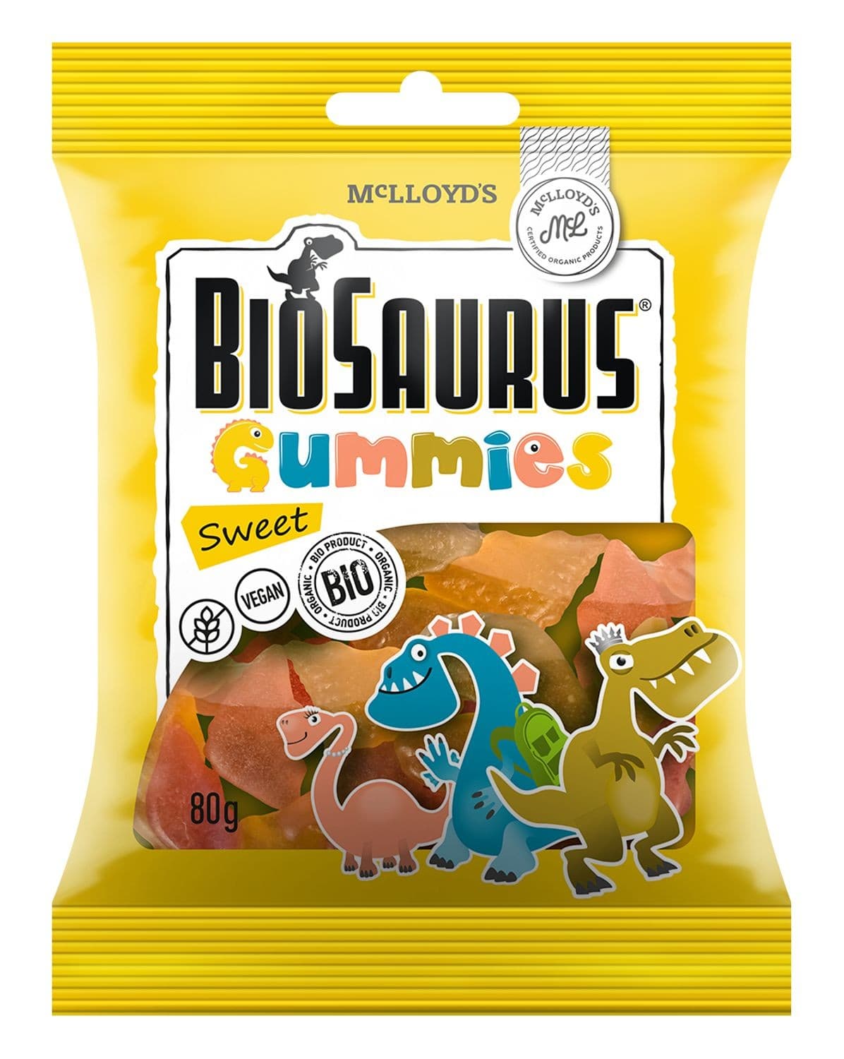 BIO Gummies Biosaurus SWEET 80g (sladké)