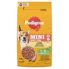 Pedigree Mini Adult s drůbežím a zeleninou 1,4kg