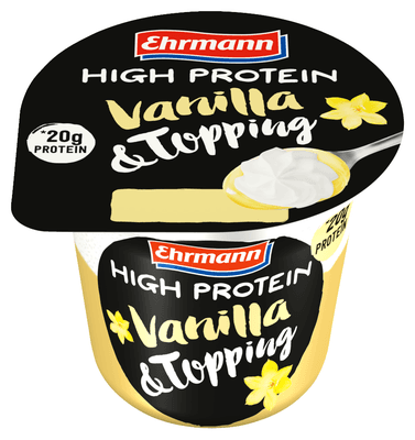 Ehrmann High Protein Pudding s Toppingem Vanilka