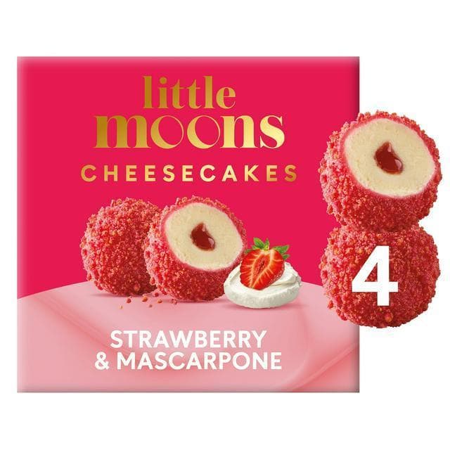 Little Moons Koláček plněný cheesecake náplní s příchutí jahody & mascarpone