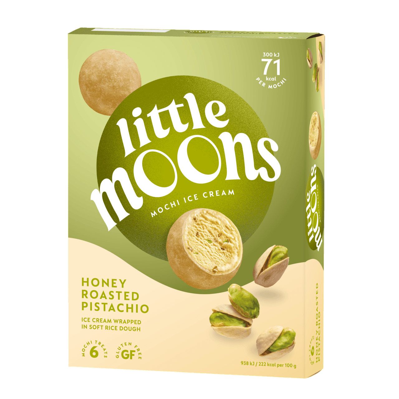Little Moons Mochi se zmrzlinou s příchutí pražených pistácií na medu