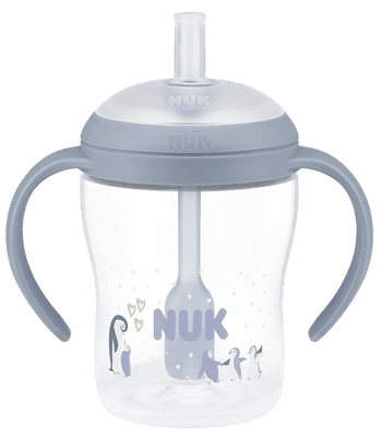 NUK Láhev na učení Perfect Match brčko Pengu (150 ml)