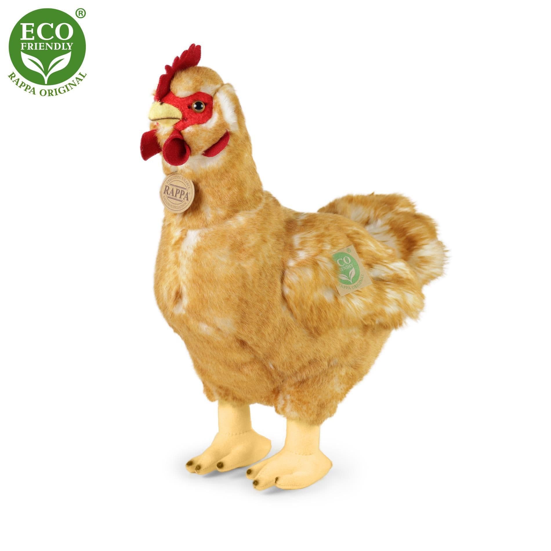 Rappa Plyšová Slepice stojící 33 cm s vejcem ECO-FRIENDLY
