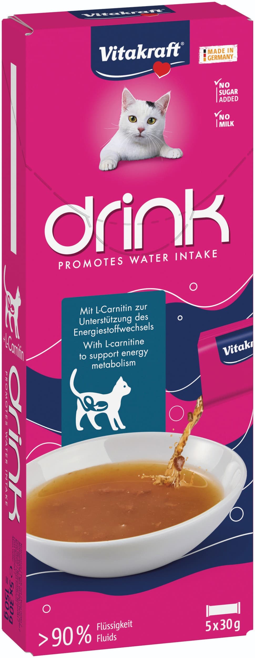 Vitakraft Cat Drink losos+L-Carnitin 5x30 g