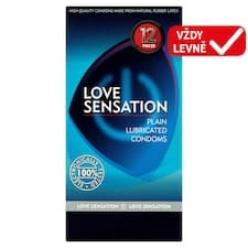 Love Sensation Kondomy s rezervoárem hladké 12 ks