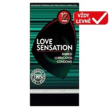 Love Sensation Kondomy s rezervoárem vroubkované 12 ks