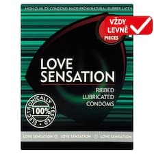Love Sensation Kondomy s rezervoárem vroubkované 3 ks