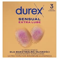 Durex Sensual Extra Lube kondomy 3 ks