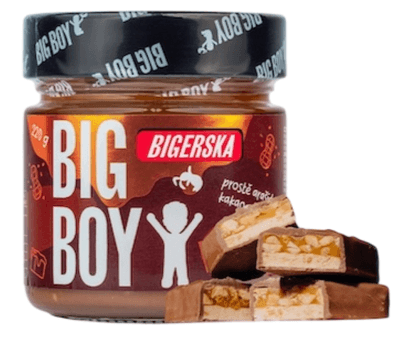 BIG BOY® Bigerska Sladký arašídový krém s kakaem a slaným karamelem