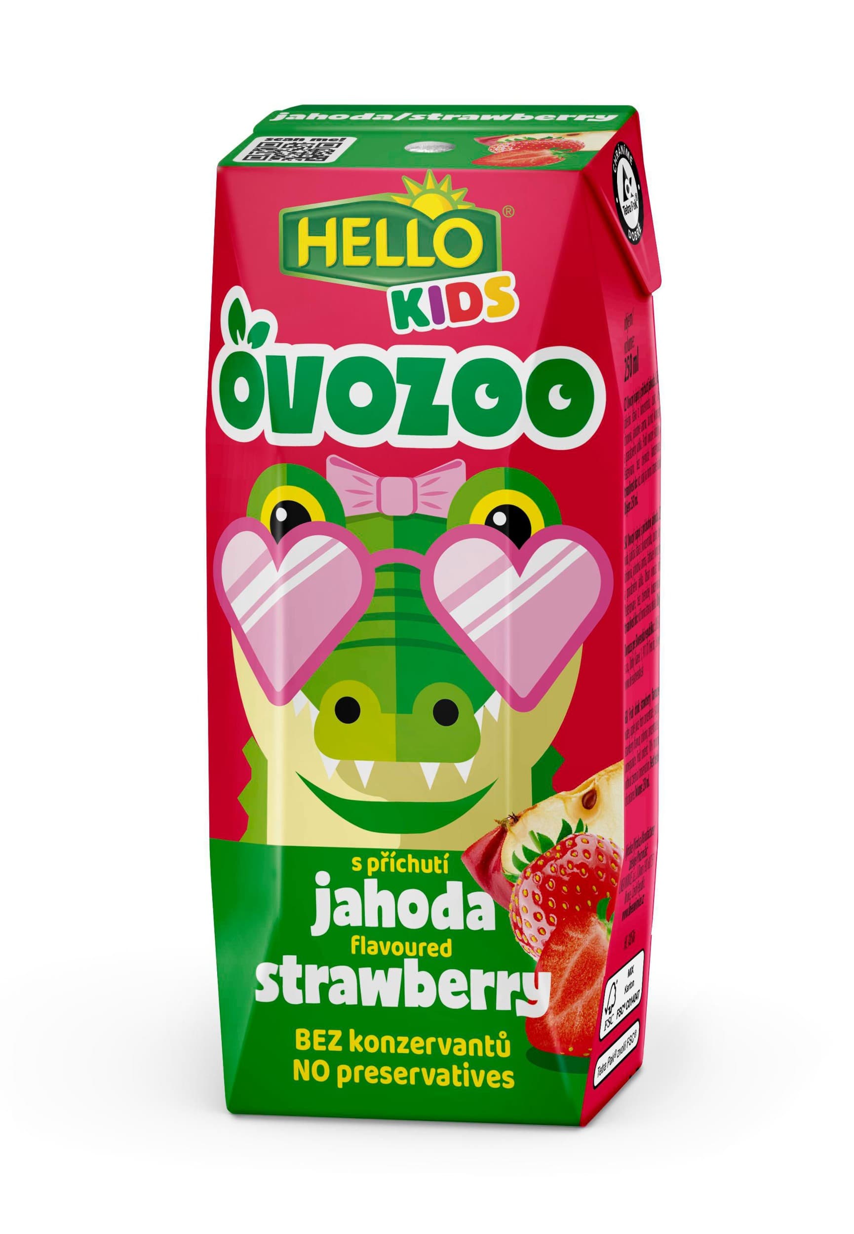 Hello OVOZOO jahoda 0,25 l TPP