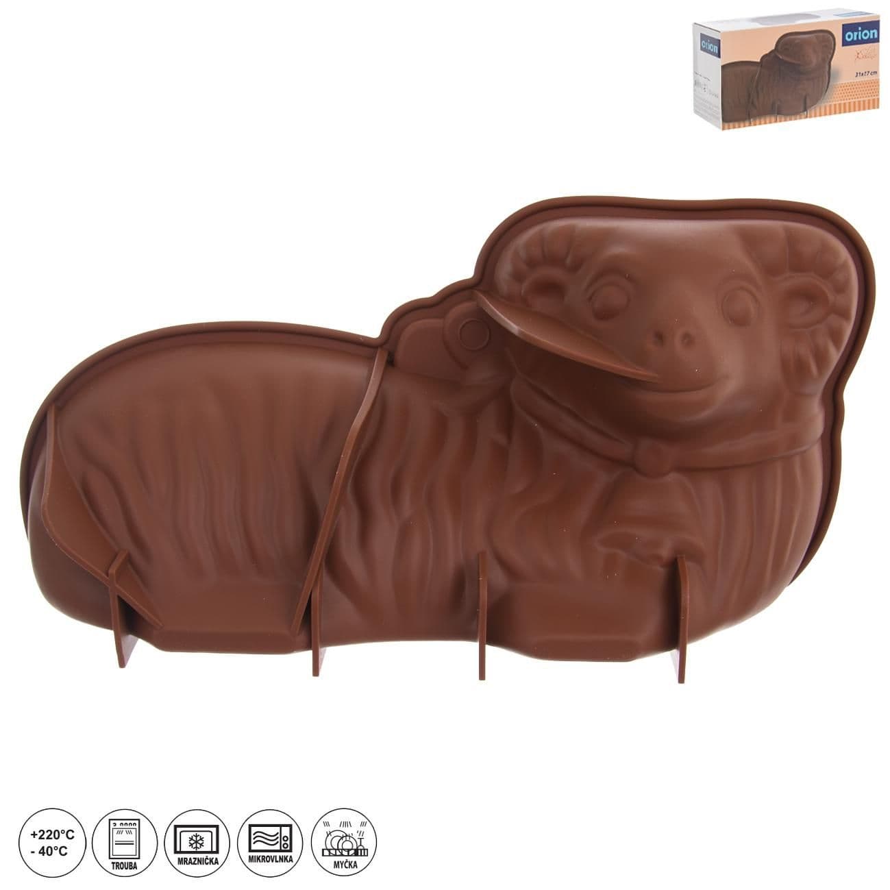 Orion Forma silikon beránek 31 cm hnědá