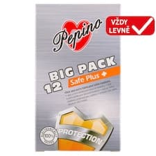 Pepino Safe Plus silné a extra lubrikované latexové kondomy 12 ks