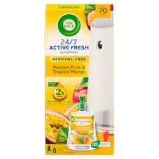 Air Wick Active Fresh automatický difuzér a náplň na vodní bázi - Maracuja a tropické mango 228ml