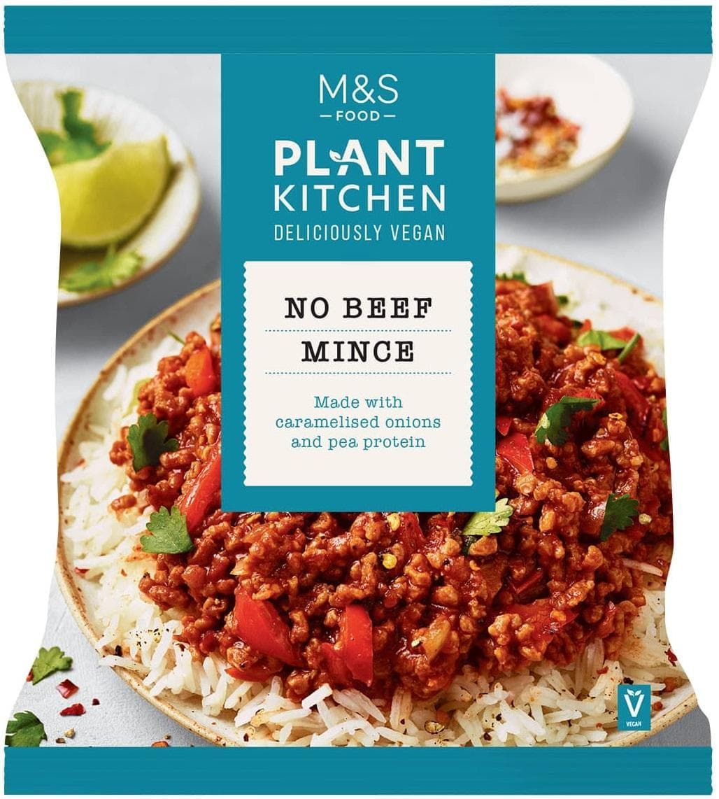 Marks & Spencer Rostlinná mletá směs na bázi hrachové bílkoviny s karamelizovanou cibulí