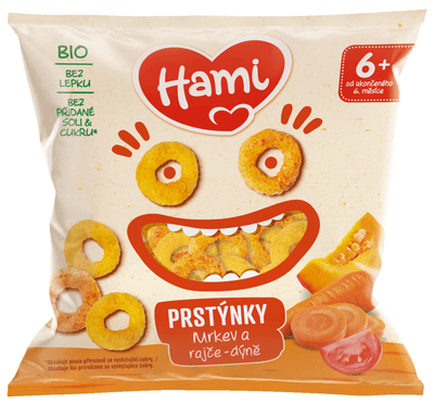 Hami Prstýnky mrkev a rajče-dýně