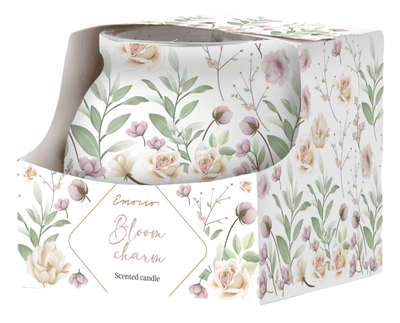 Emocio Bloom Charm, vonná svíčka, sklo dekor 80x72 mm
