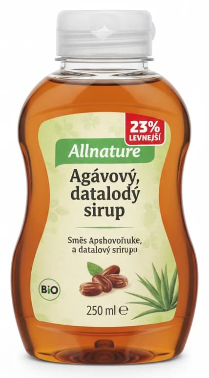 Agávový, datlový sirup Bio Allnature