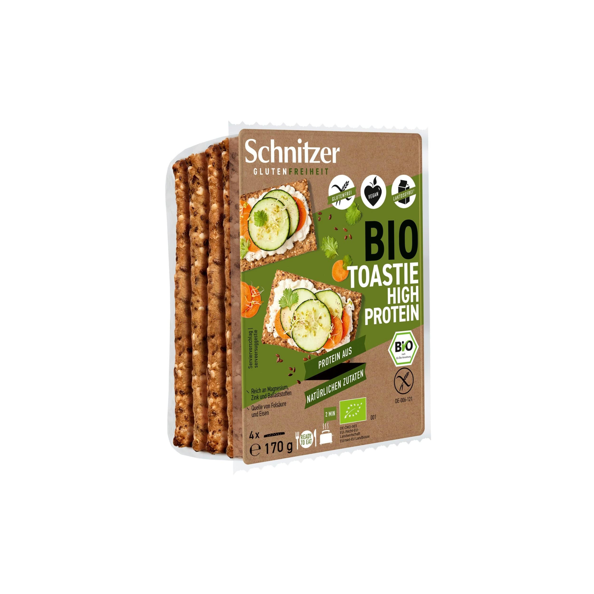 Schnitzer Chléb toastový BIO s vysokým obsahem bílkovin bezlepkový 170 g