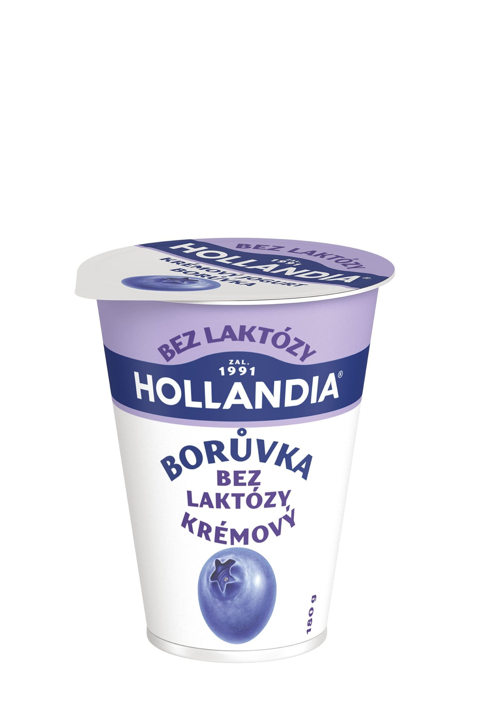 Hollandia Jogurt bez laktózy borůvka 180g
