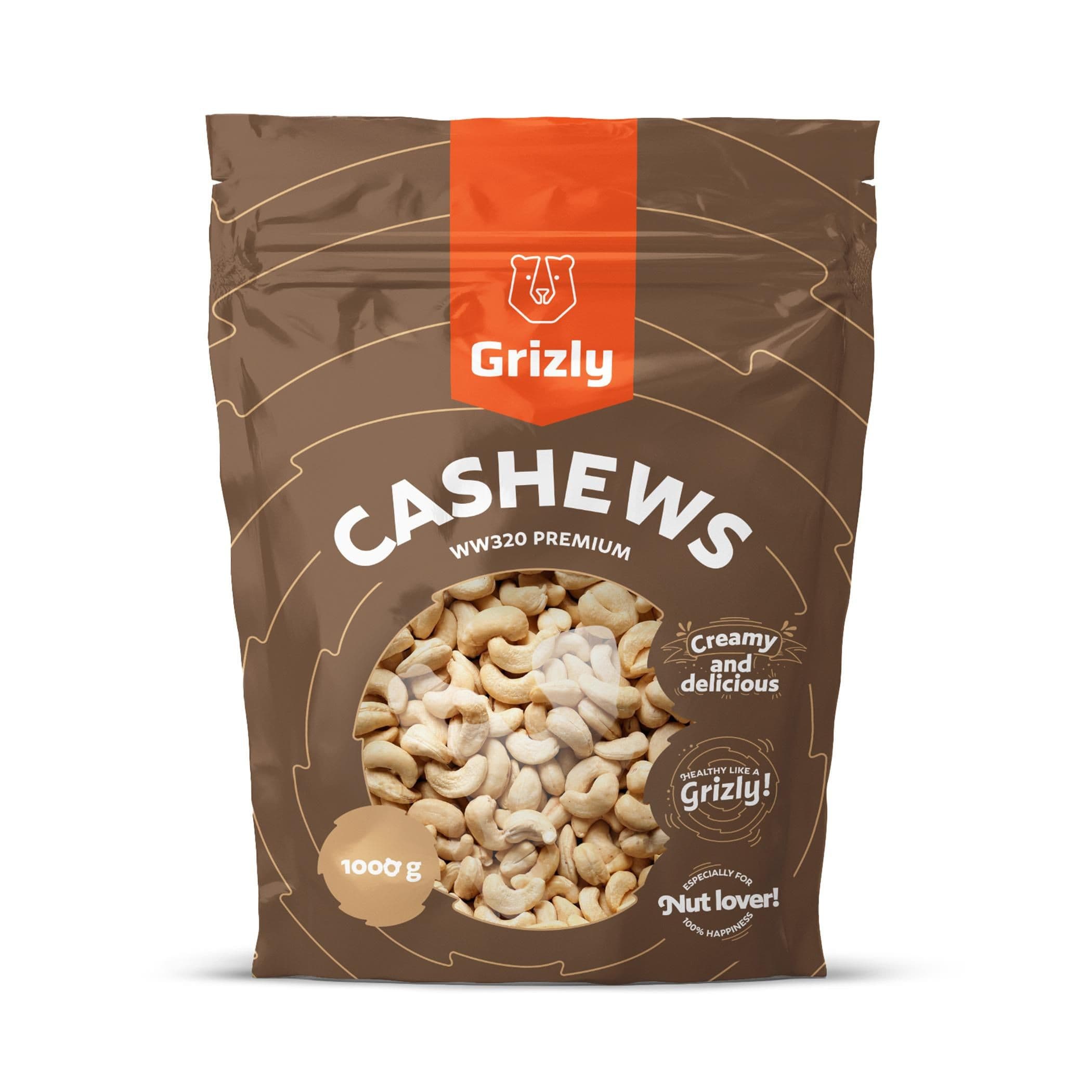 Grizly Kešu Natural WW320 premium 1000 g