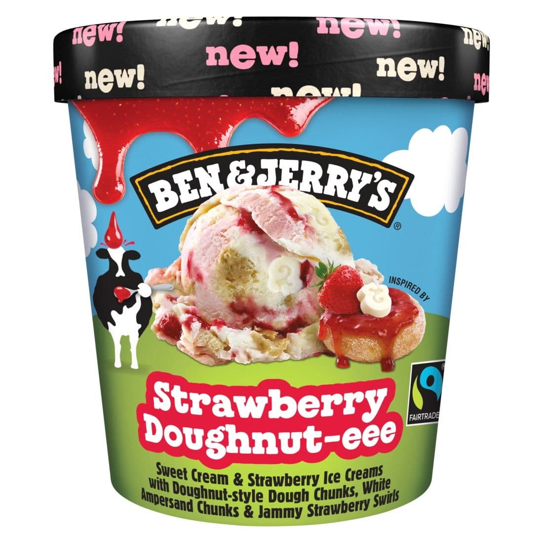 B&J Strawberry Doughnut-eee zmrzlina 465 ml