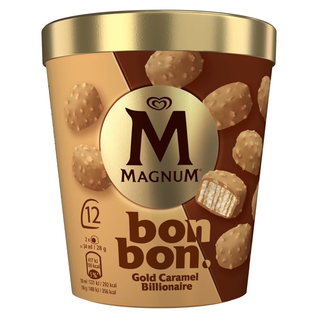 Magnum Bonbon Gold Caramel Billionaire zmrzlina 204ml