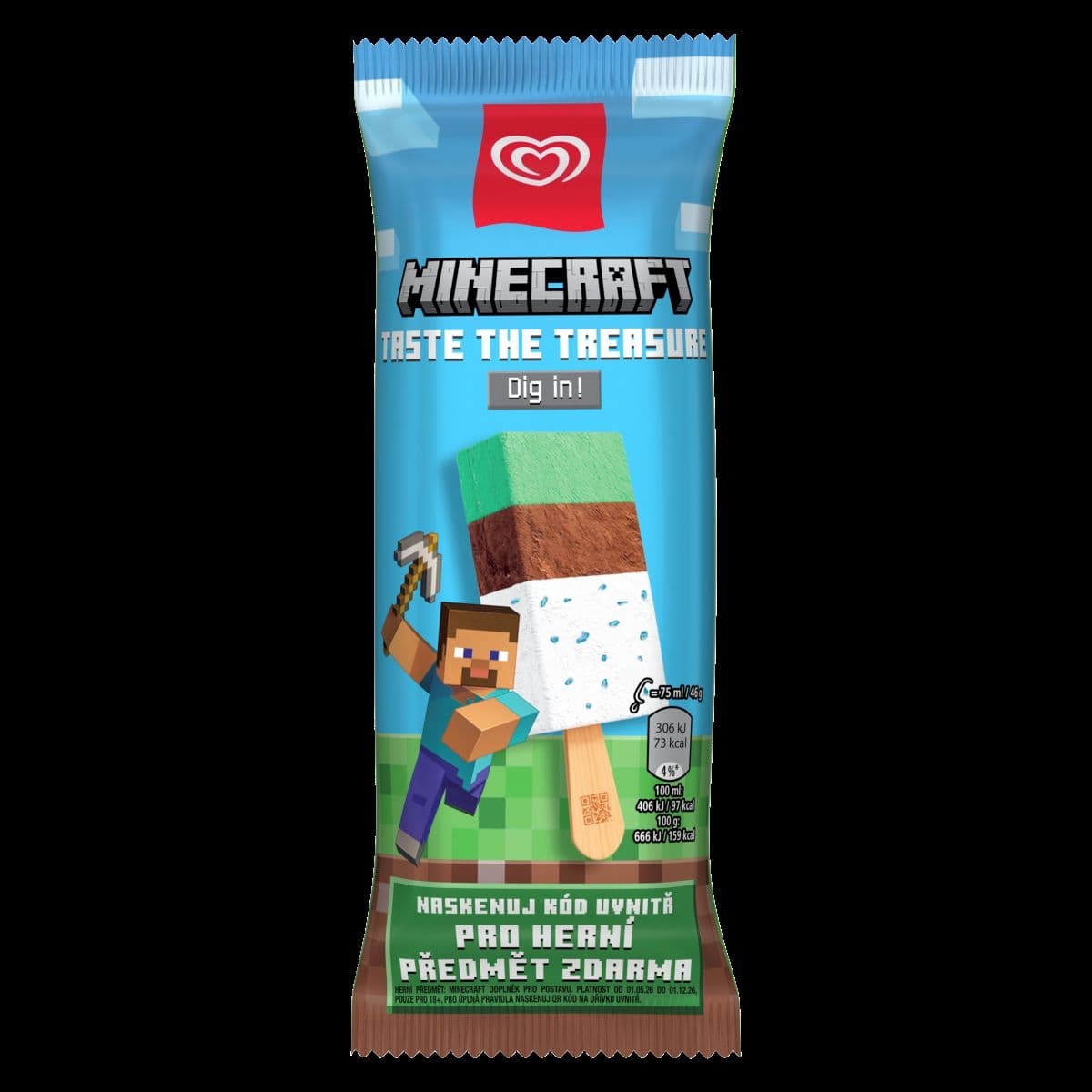 Algida Minecraft zmrzlina 75ml