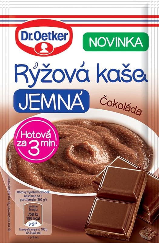 Dr. Oetker Rýžová kaše JEMNÁ Čokoláda RAC MB 52g