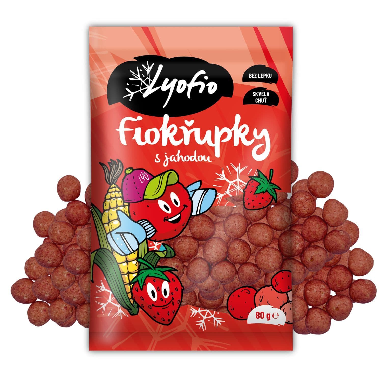 Lyofio Fiokřupky s jahodou 80g