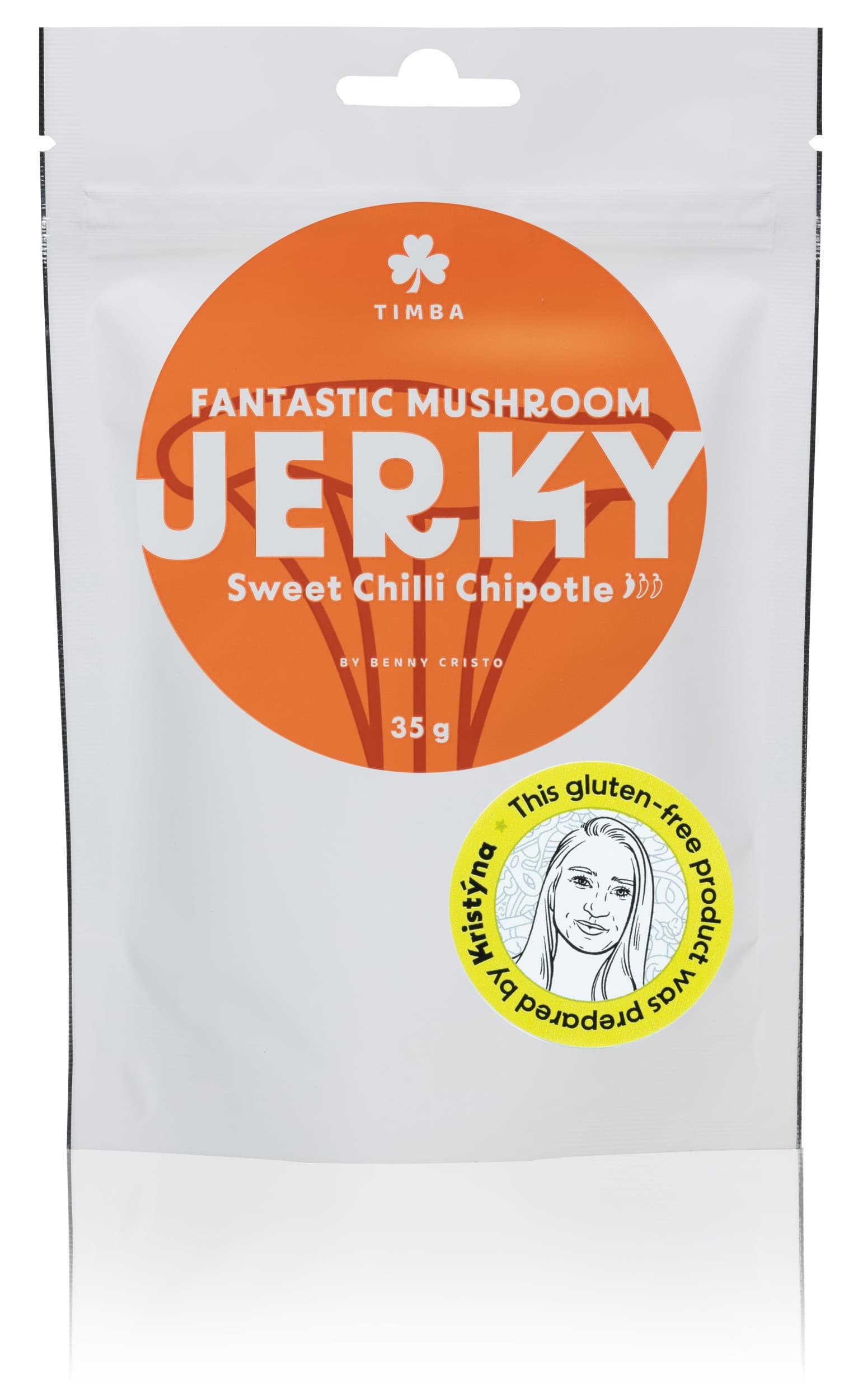 Timba Fantastic mushroom jerky Sweet chilli Chipotle 35g