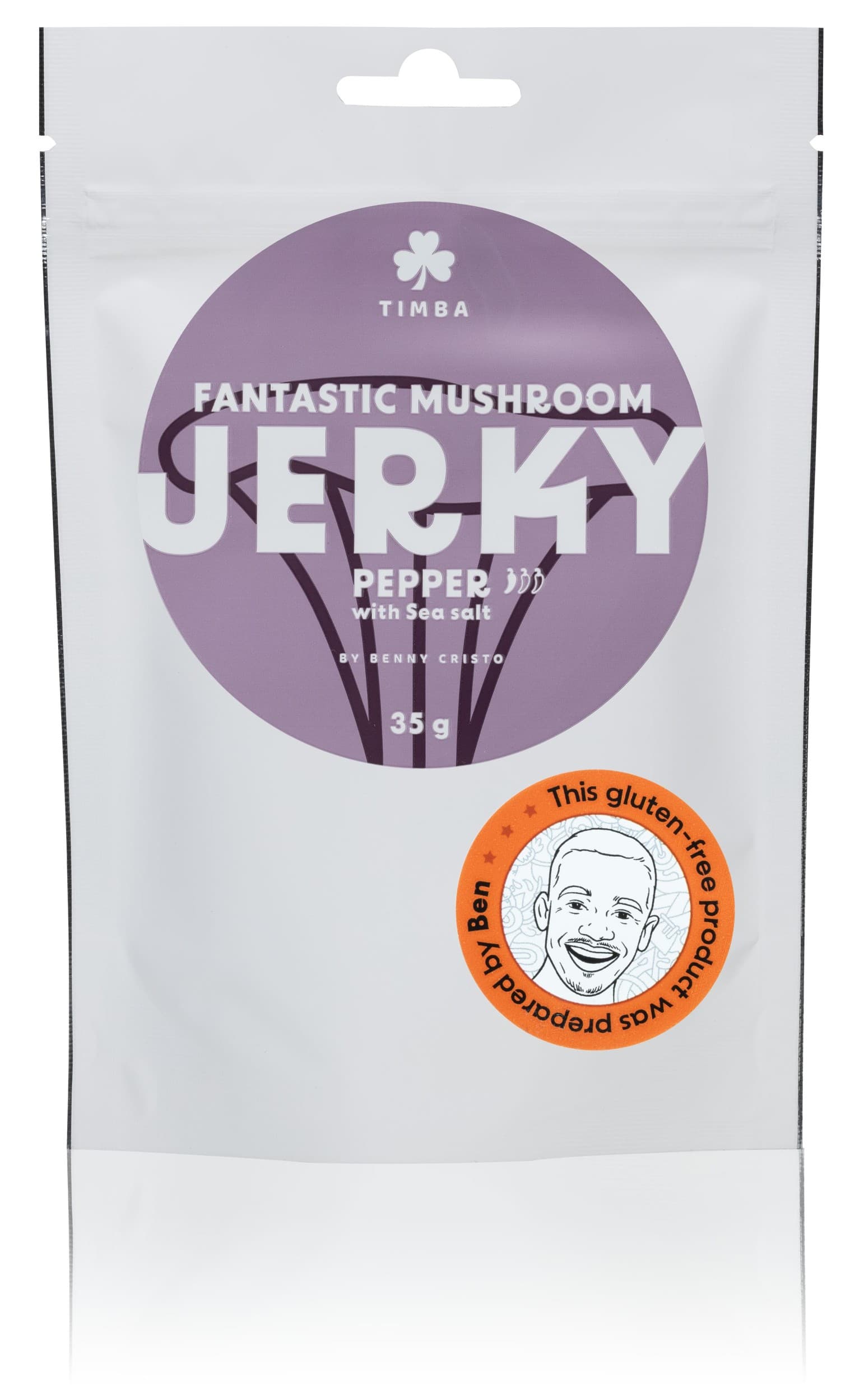 Timba Fantastic mushroom jerky Pepper with sea salt 35g